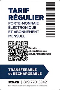 Carte Multi tarif régulier